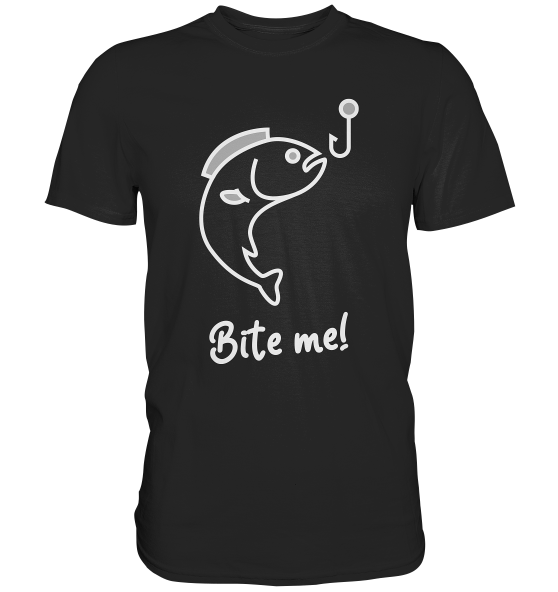 Bite me. Angler Fischen Angelhaken - Premium Shirt