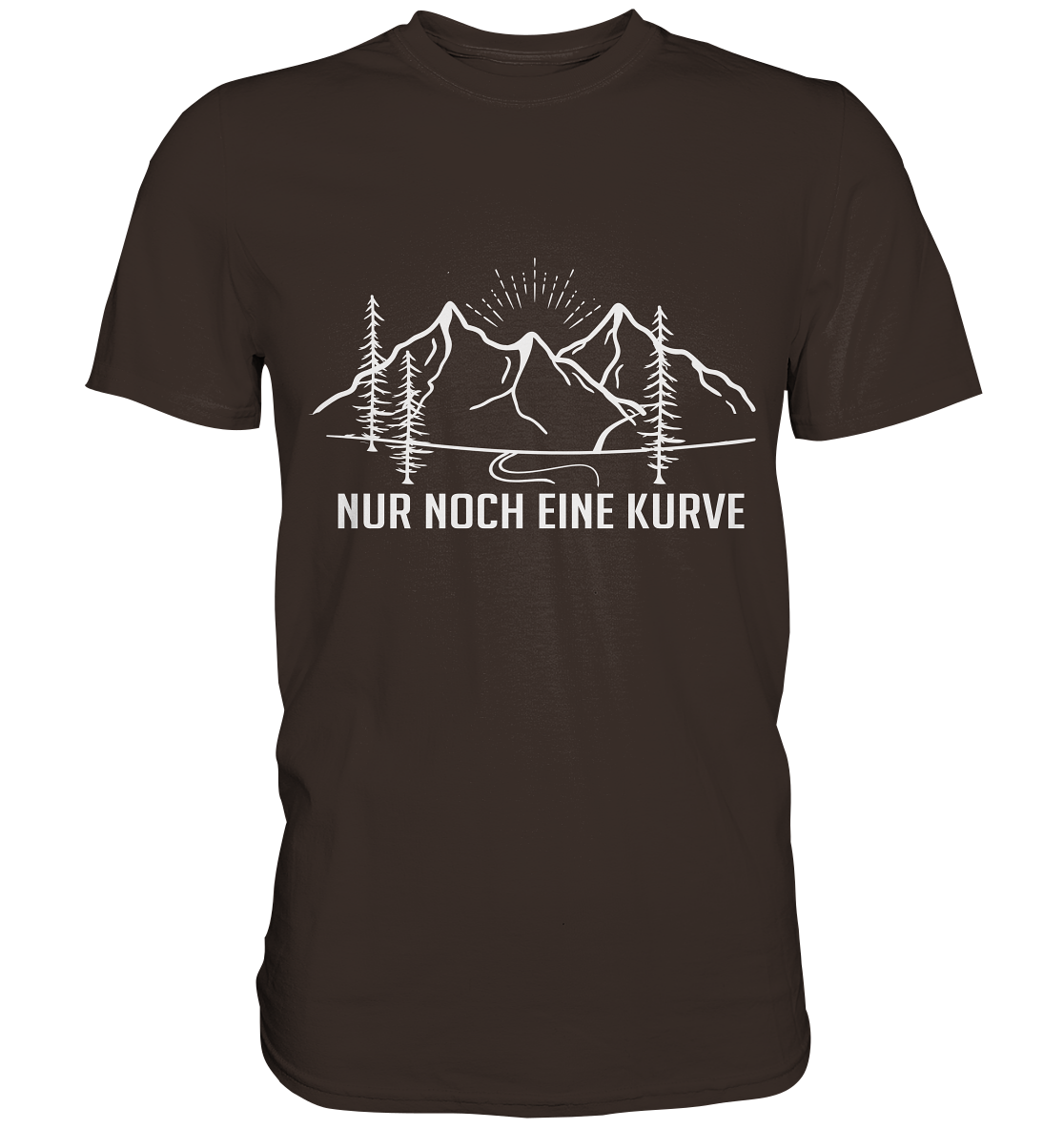 Nur noch eine Kurve. Wandern - Premium Shirt