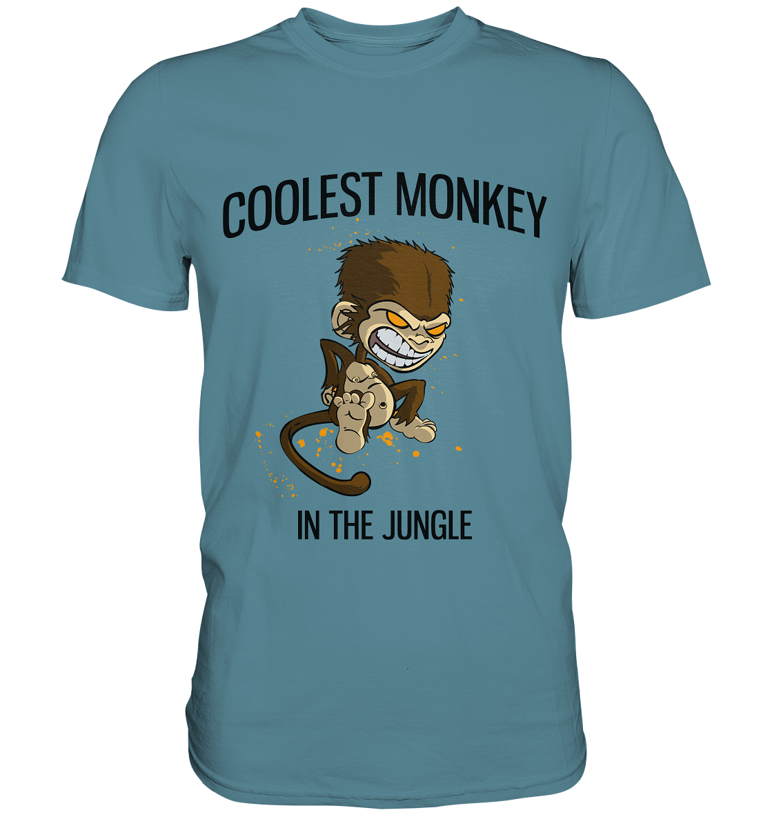 Coolest Monkey in the Jungle. Cooler Affe. Dschungel - Unisex -Premium Shirt