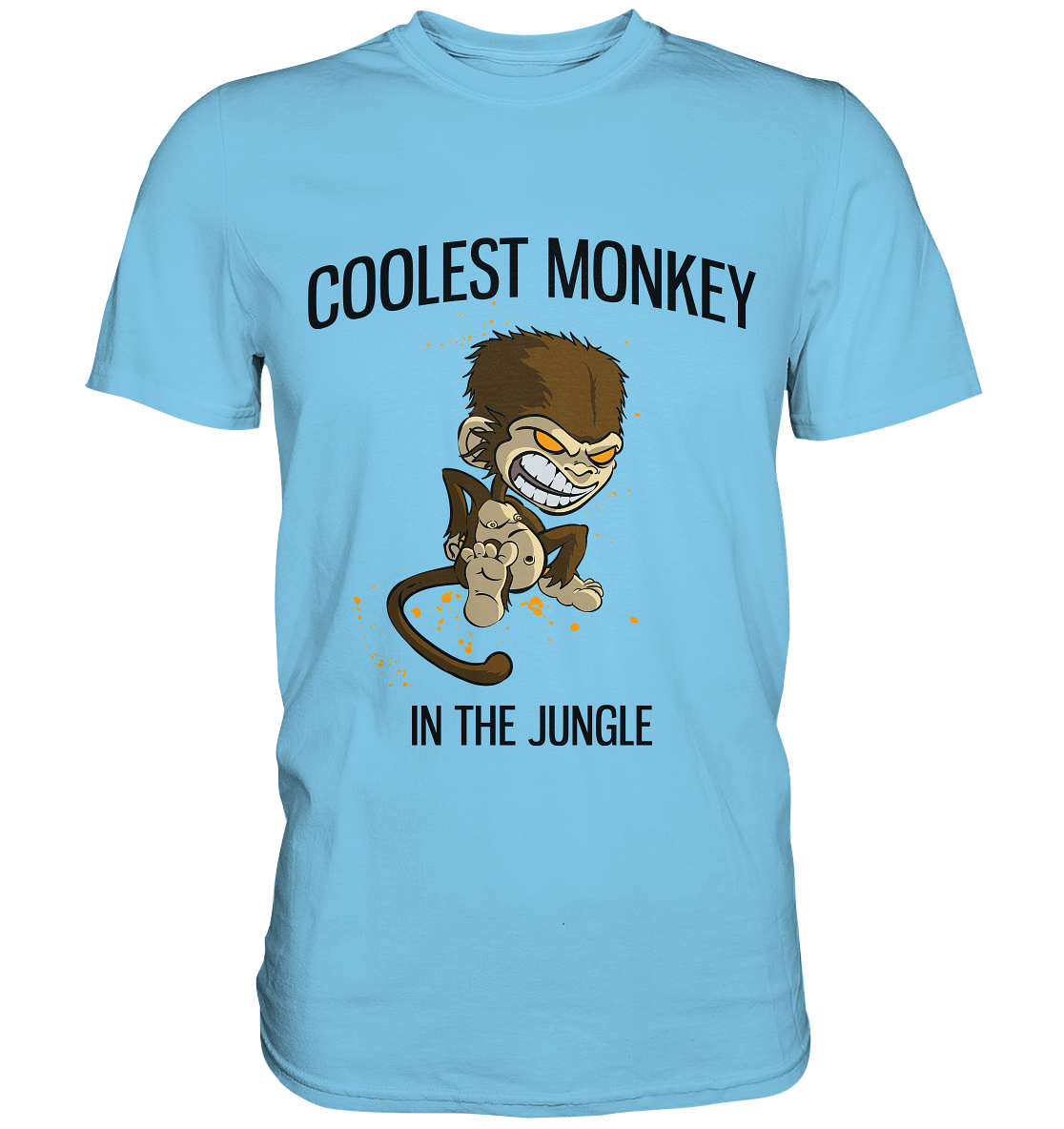 Coolest Monkey in the Jungle. Cooler Affe. Dschungel - Unisex -Premium Shirt