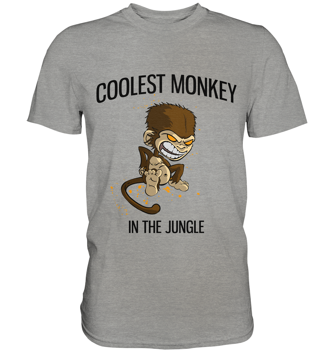 Coolest Monkey in the Jungle. Cooler Affe. Dschungel - Unisex -Premium Shirt