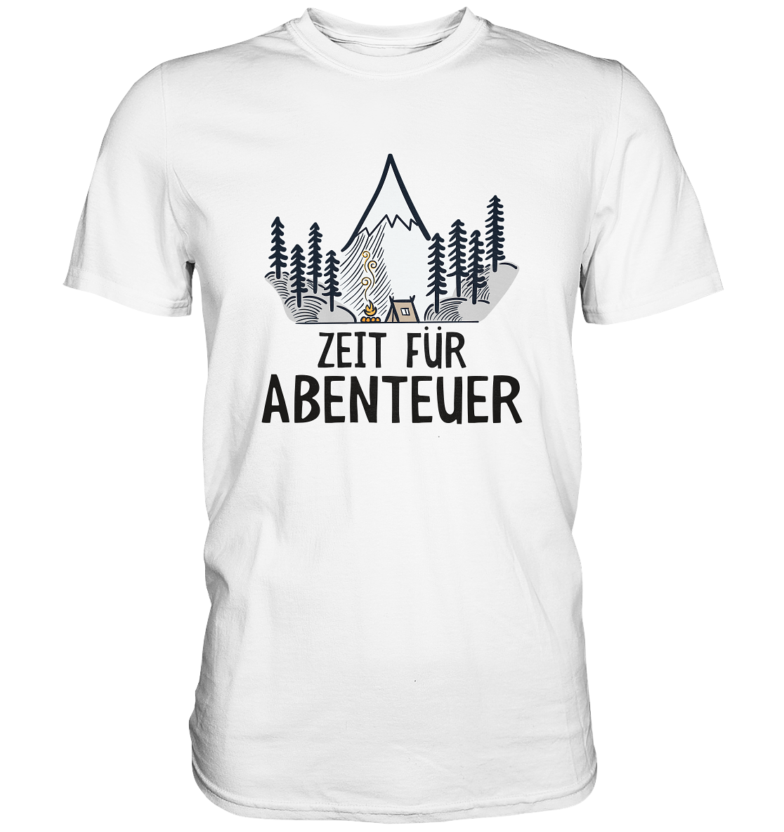 Zeit für Abenteuer. Outdoor Zelten - Premium Shirt