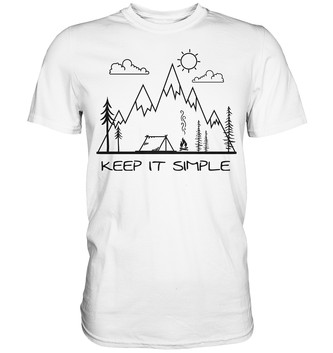 Keep it simple. Outdoor Camping Wandern - Unisex Premium Shirt