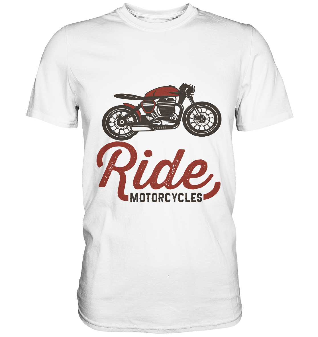 Ride Motorcycles. Vintage Biker - Premium T-Shirt