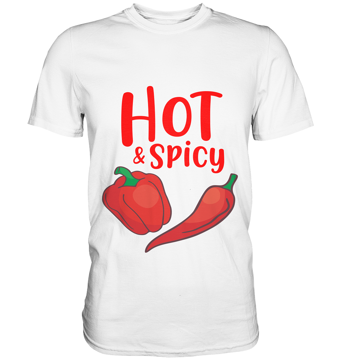 Hot & spicy. Papprika, Chilli, Pepperoni..scharf Koch - Premium Shirt