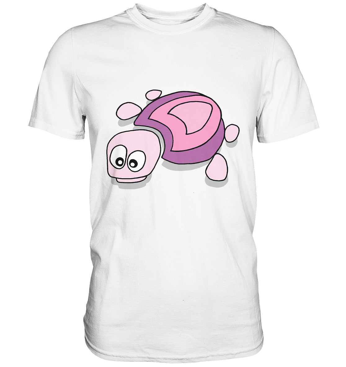 Weißes Shirt mit rosa Schildkröten Motiv