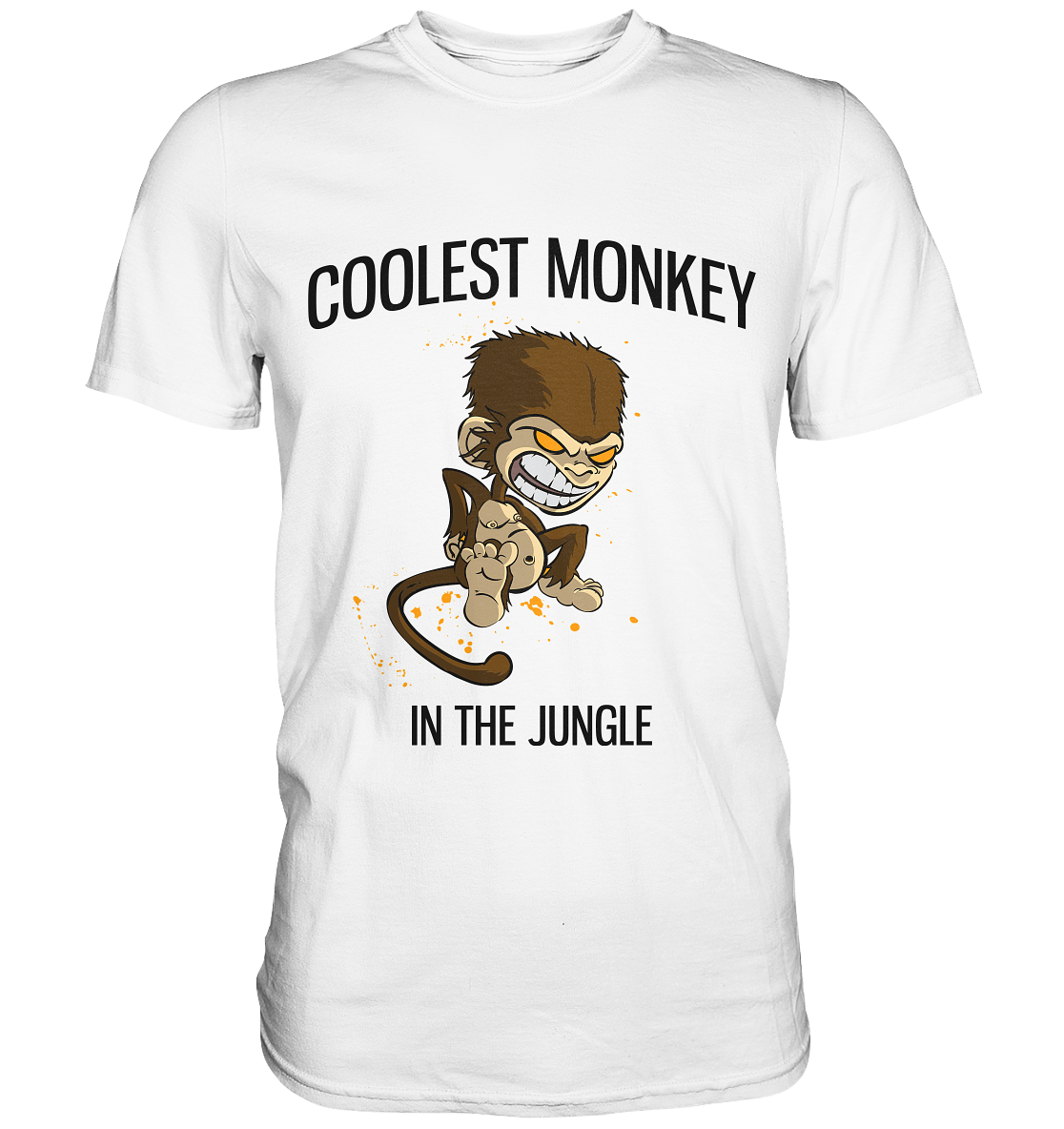 Coolest Monkey in the Jungle. Cooler Affe. Dschungel - Unisex -Premium Shirt