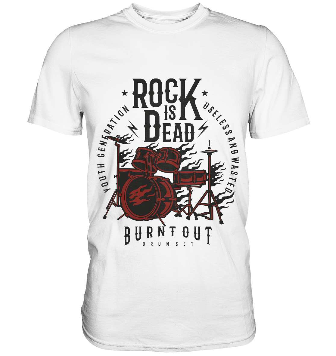 Rock is dead. Burnt out. Metal - Unisex-Premium Shirt