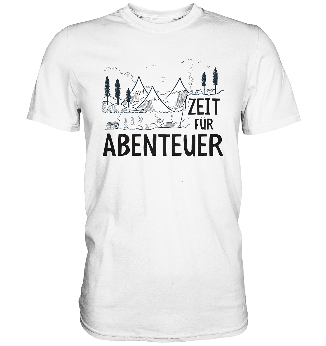 Zeit für Abenteuer. Camping Outdoor - Premium Shirt