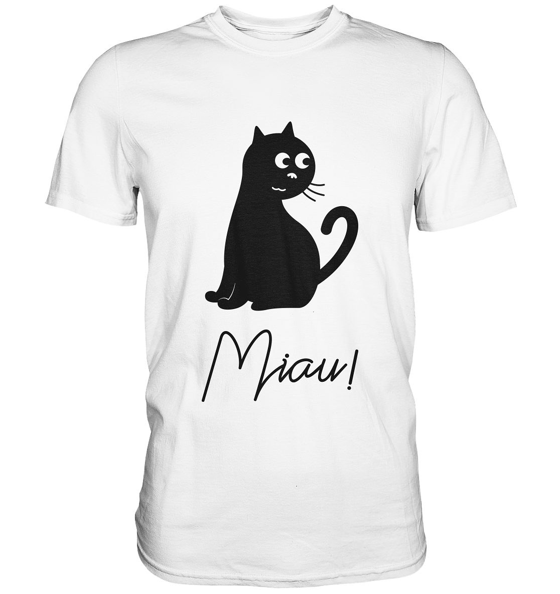 Miau. Schwarze Katze - Premium Shirt