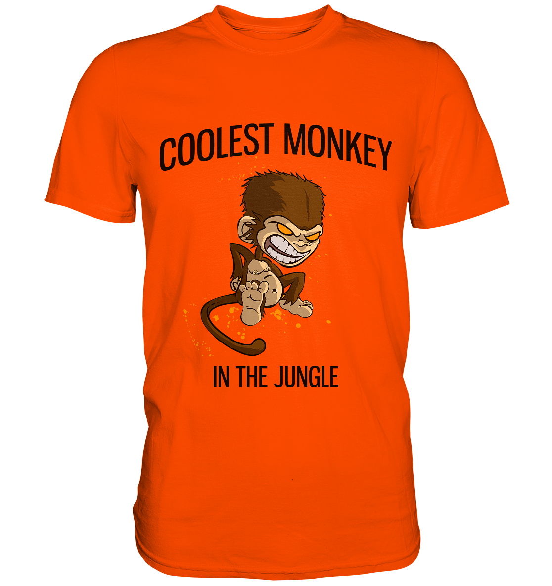Coolest Monkey in the Jungle. Cooler Affe. Dschungel - Unisex -Premium Shirt