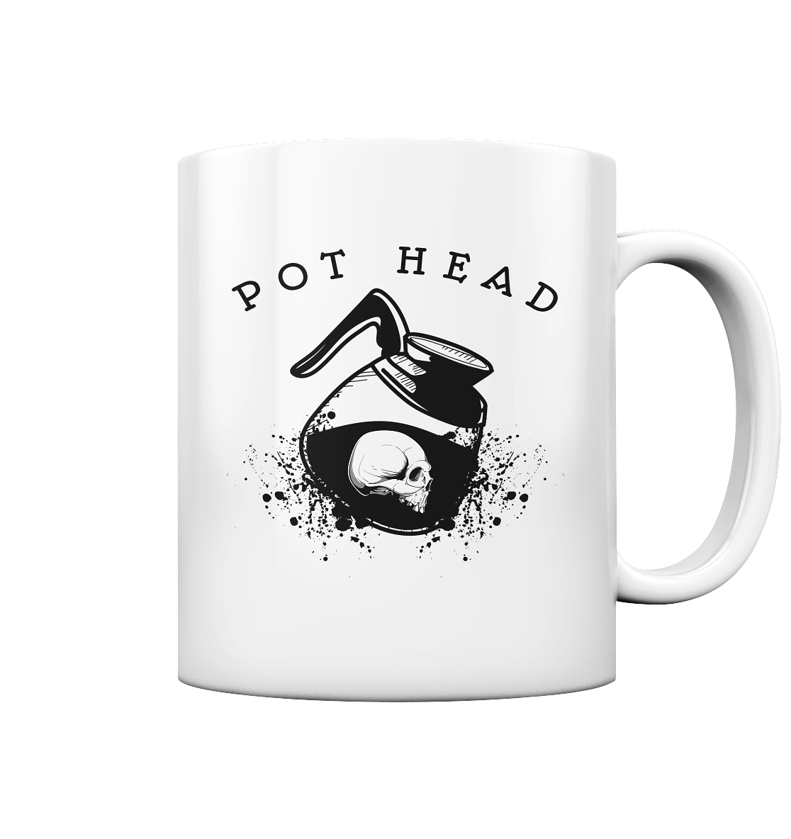 Pot Head Kaffee Skull - Tasse glossy