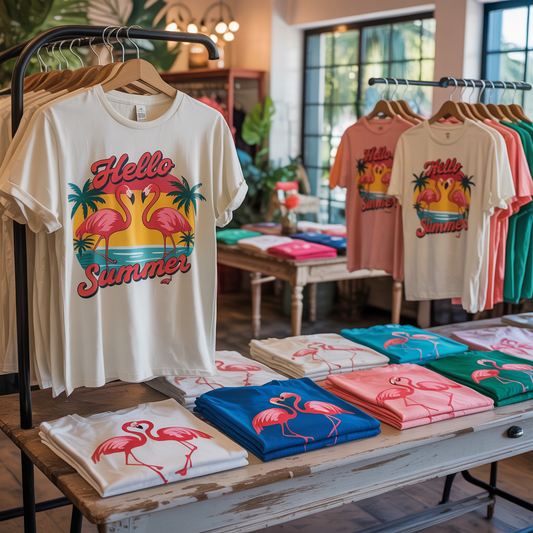 🦩 Heiße Vibes, coole Shirts: Unsere neue Flamingo Sommer-Kollektion ist da!