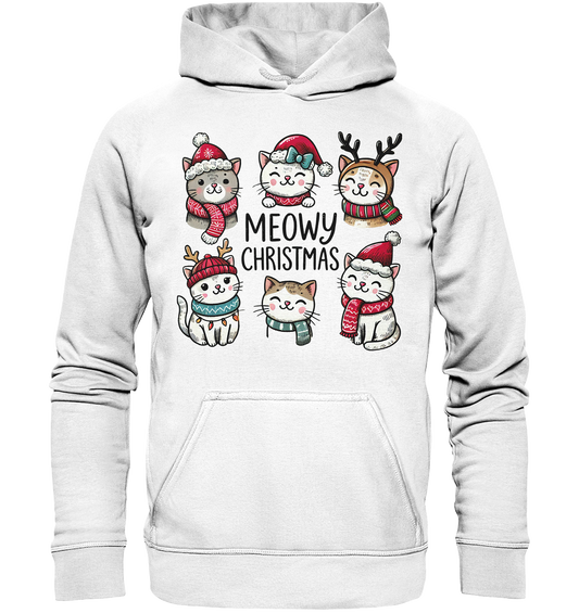 Meowy Christmas. Katzen an Weihnachten - Basic Unisex Hoodie