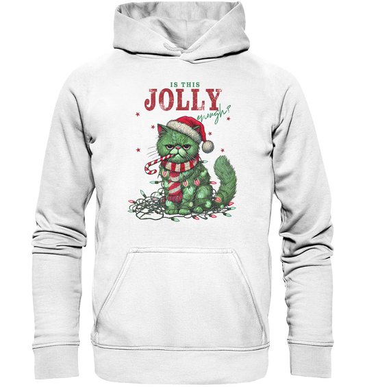 Jolly Christmas Katze an Weihnachten - Basic Unisex Hoodie