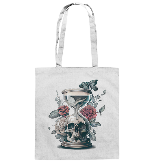 Skull Sanduhr - Baumwolltasche