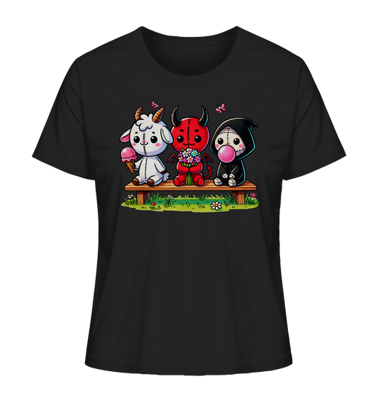 Creepy Friends. Besties Voodoo Dolls - Ladies Organic Shirt