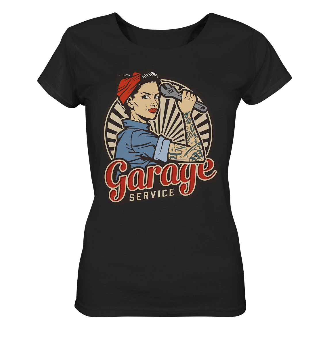 Garage Service Woman at Work - Ladies Organic Shirt