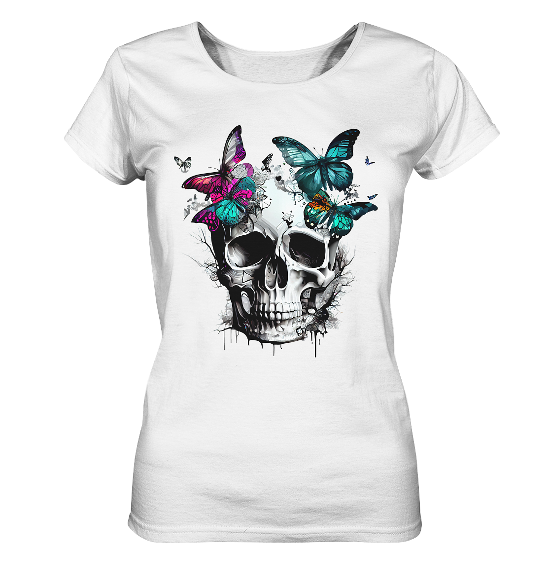 Skull & Butterflys - Ladies Organic Shirt