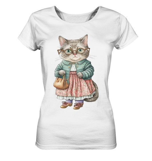 Vintage Cat Grandma - Ladies Organic Shirt