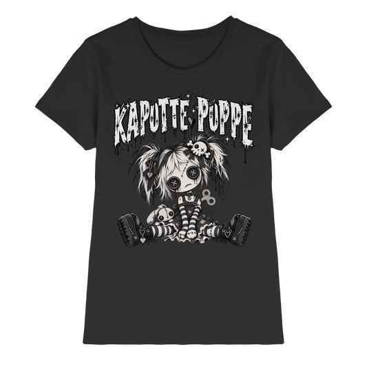 Kaputte Puppe Creepy Doll Gothic Ladies T-Shirt schwarz