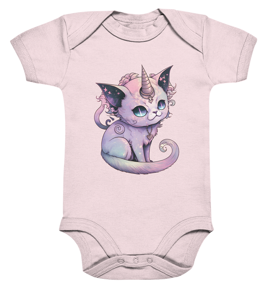 Demon Unicorn Cat - Organic Baby Bodysuite