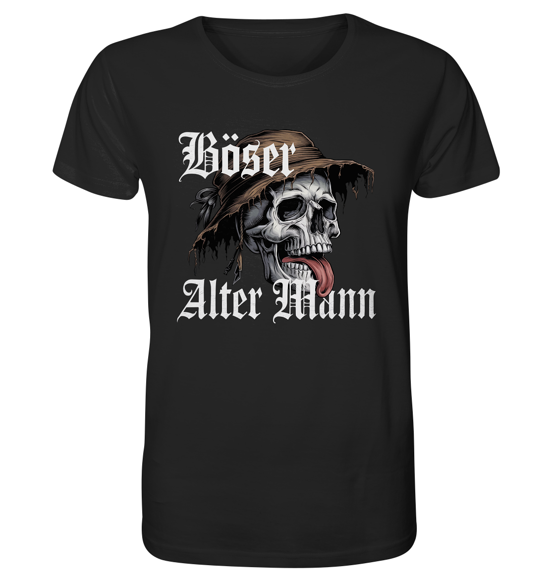 Böser alter Mann. Skull - Organic Shirt