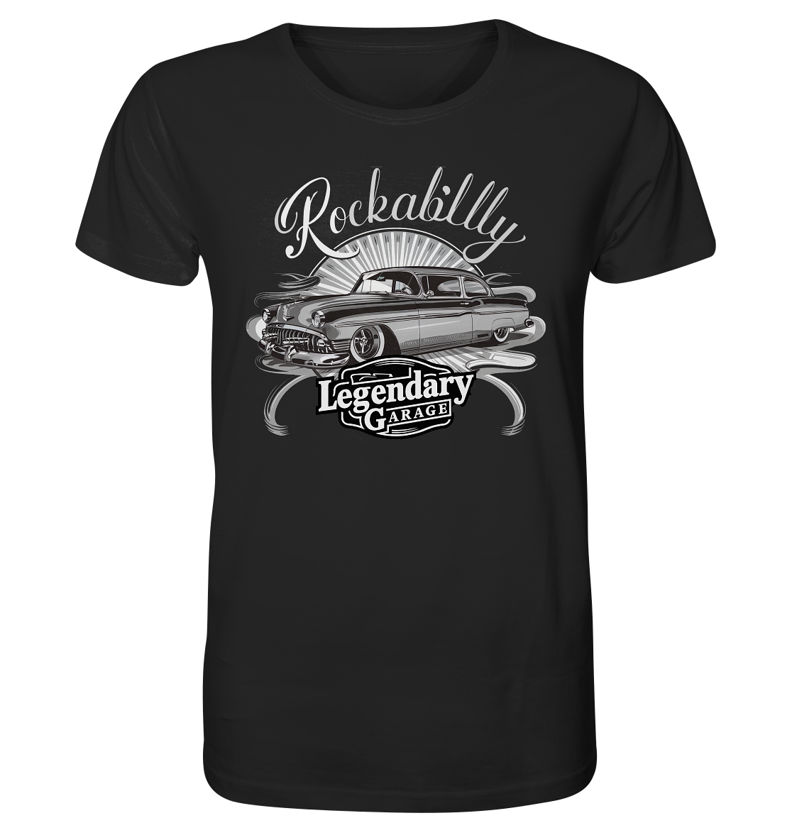 Rockabilly. Legendary Garage Car Vintage - Organic Shirt