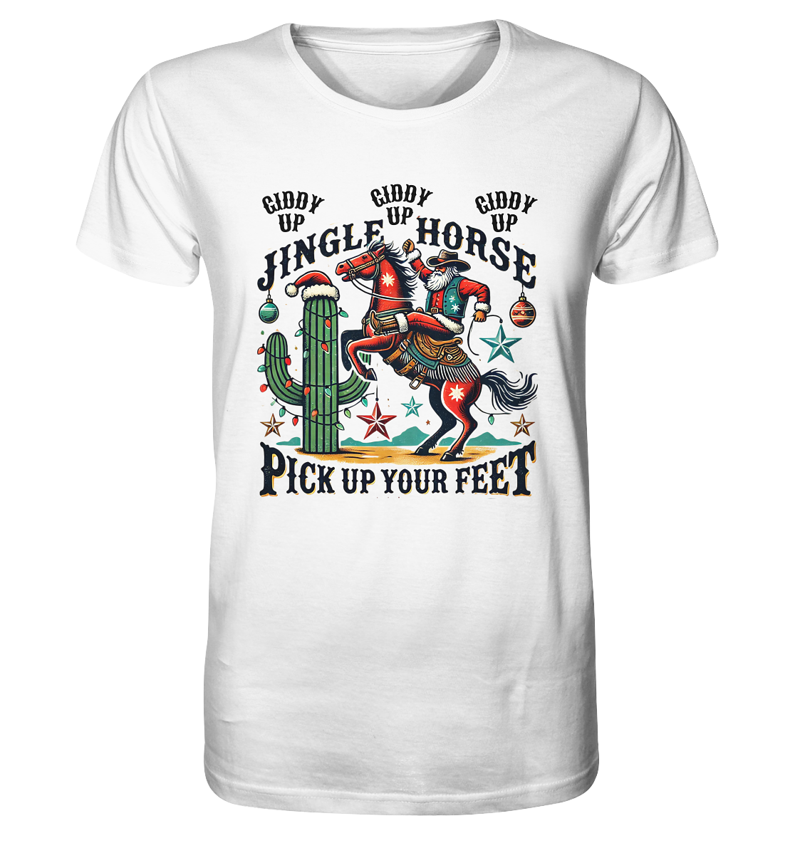 Jingle Horse. Western Weihnachten Xmas - Organic Shirt