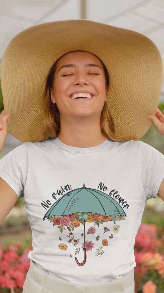 No Rain, no Flower - Ladies Organic Shirt