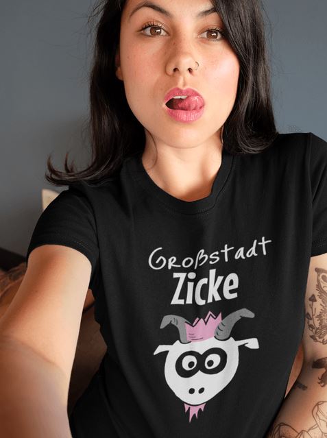 Großstadt Zicke – Freches Statement für wilde Mädels - Premium Shirt