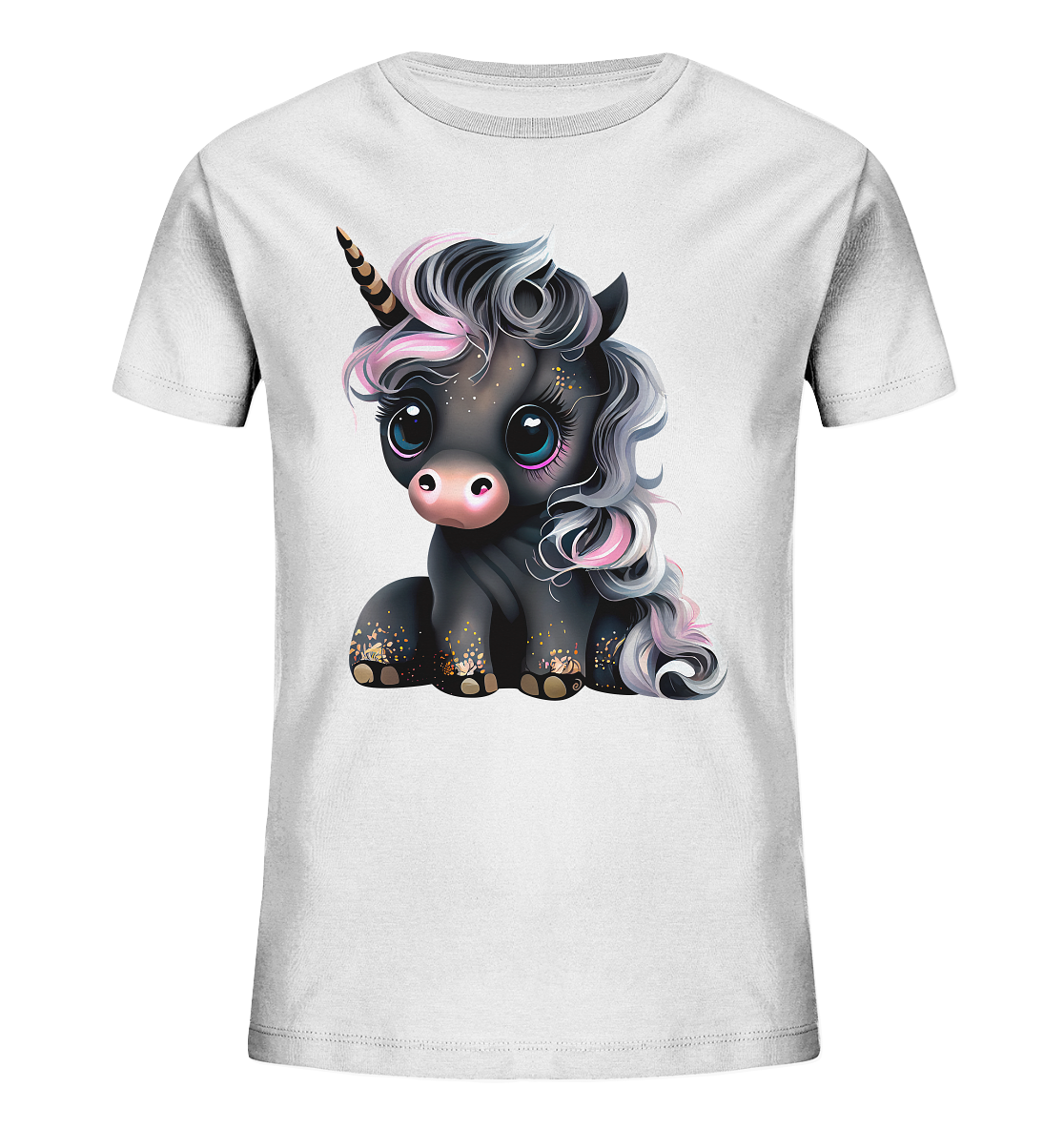 Black Baby Unicorn - Kids Organic Shirt