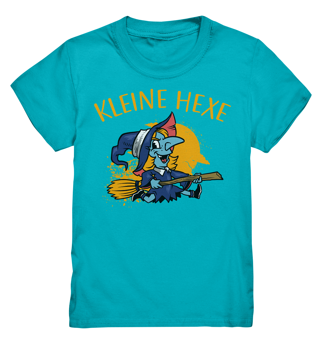Kleine Hexe auf Besen - -Kids Premium Shirt