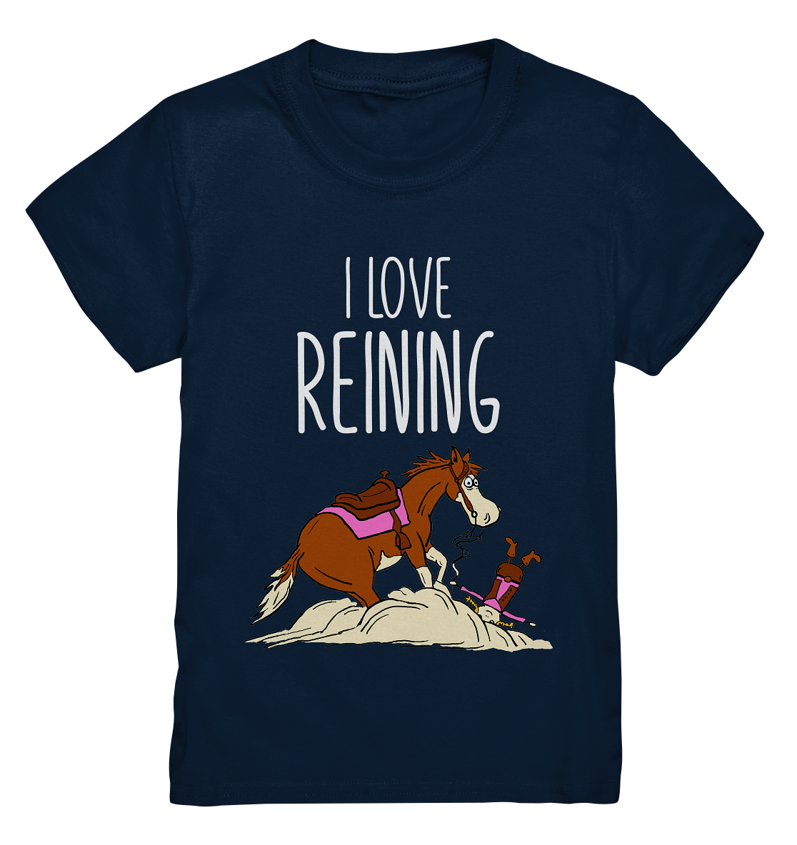 I love Reining. Westernreiten Sliding Stop - Kids Premium Shirt