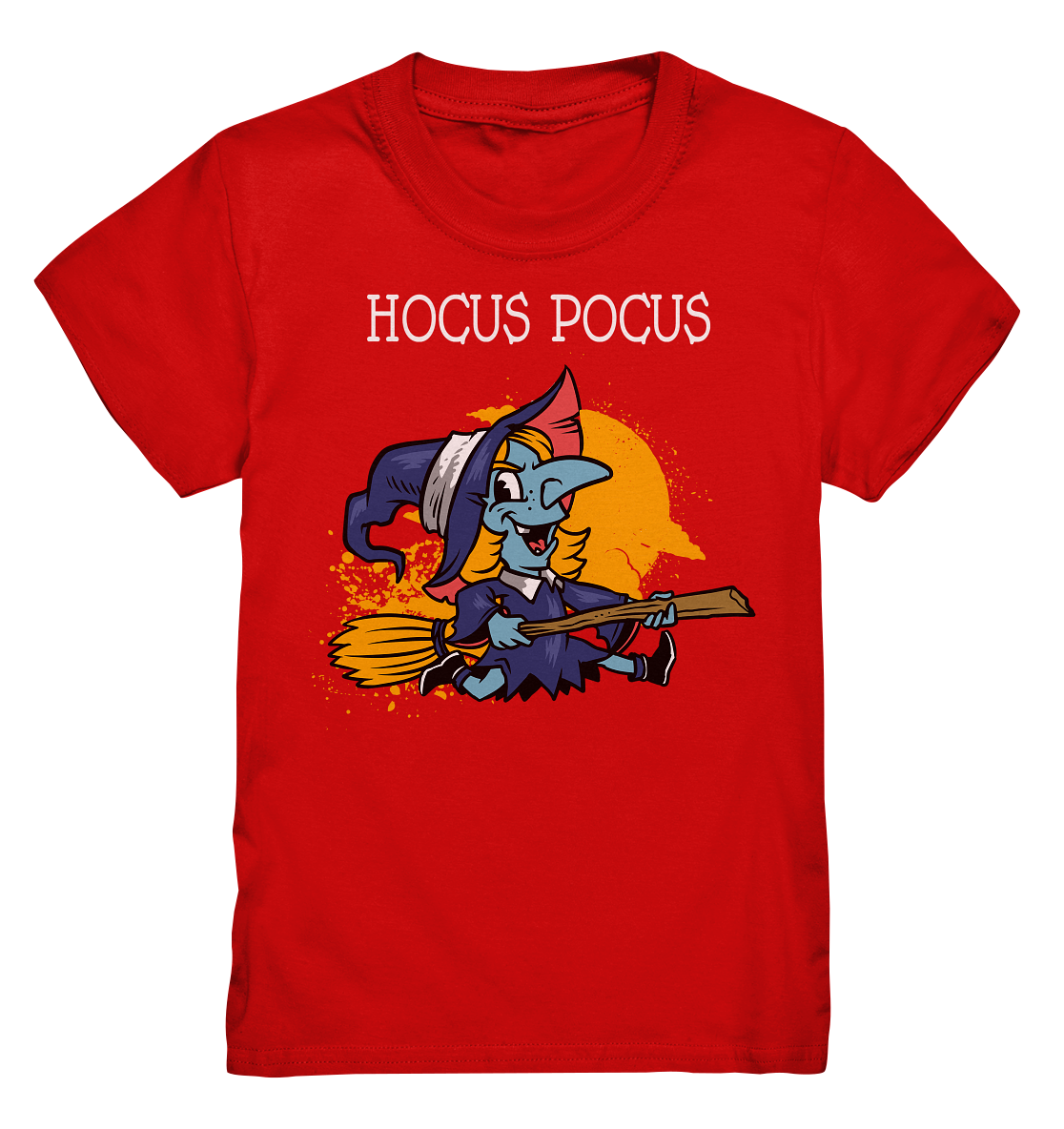 Hocus Pocus. Hexe auf Besen - Kids Premium Shirt