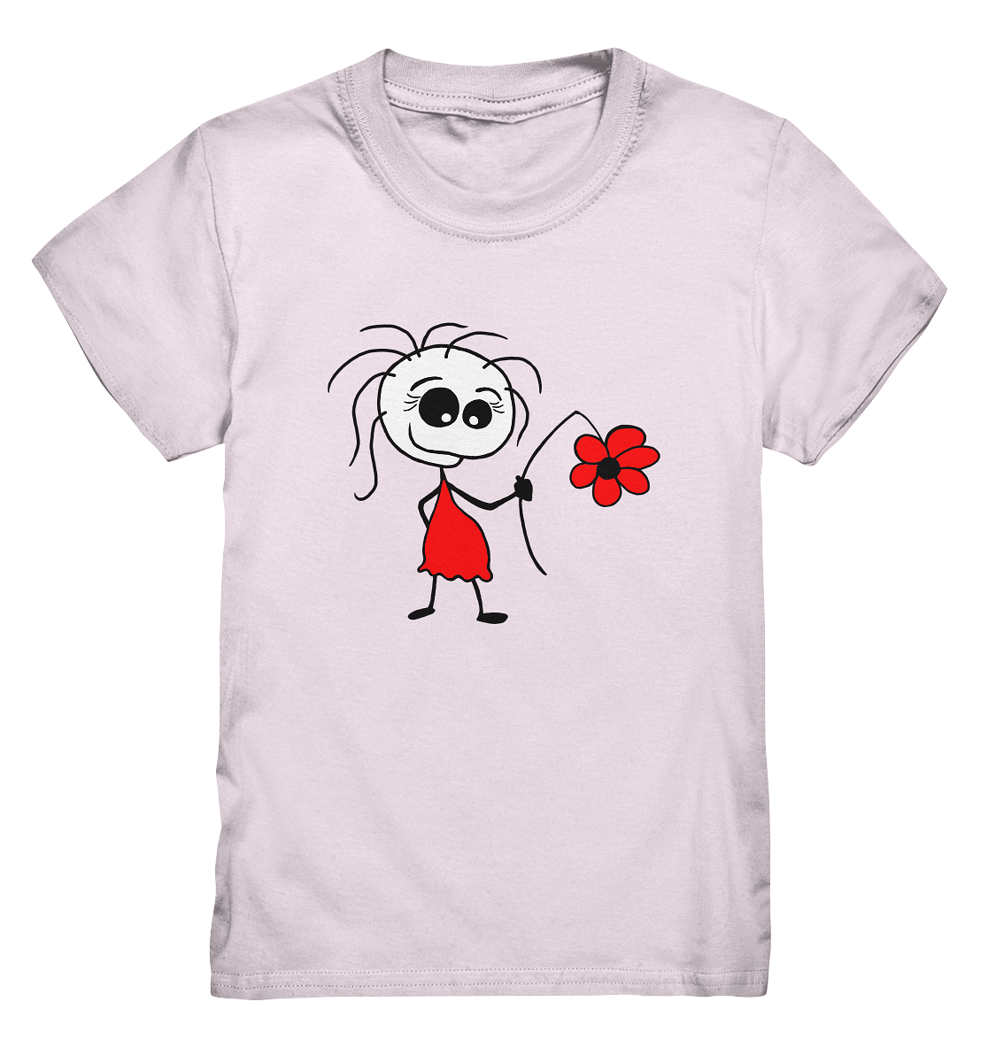 Mädchen mit Blume. süß niedlich - Kids Premium Shirt