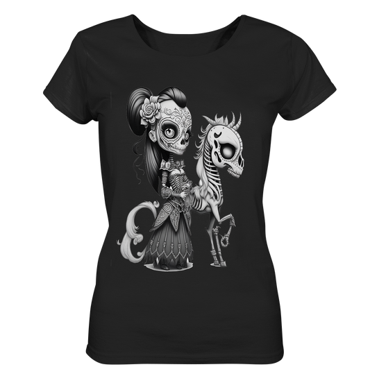 Goth Lady with a horse - Ladies Organic Shirt