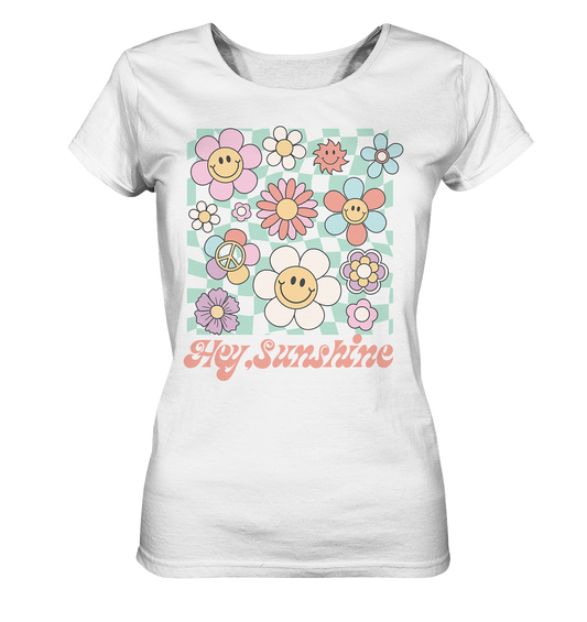 Retro Summer - Hey Sunshine - Ladies Organic Basic Shirt