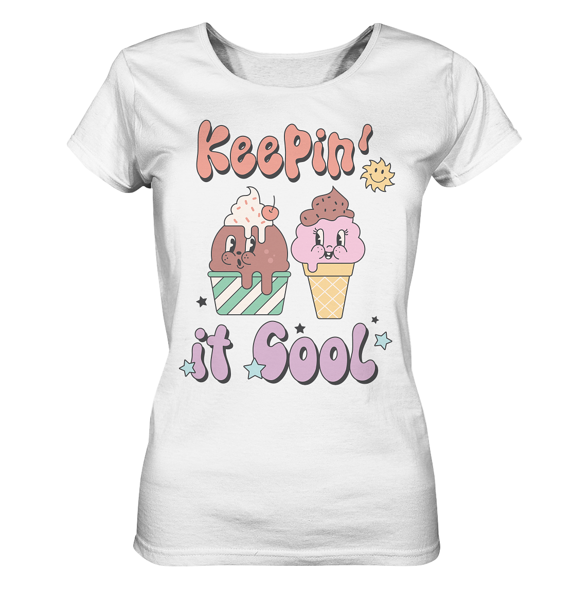 Retro Summer - Keepin it cool - Ladies Organic Shirt