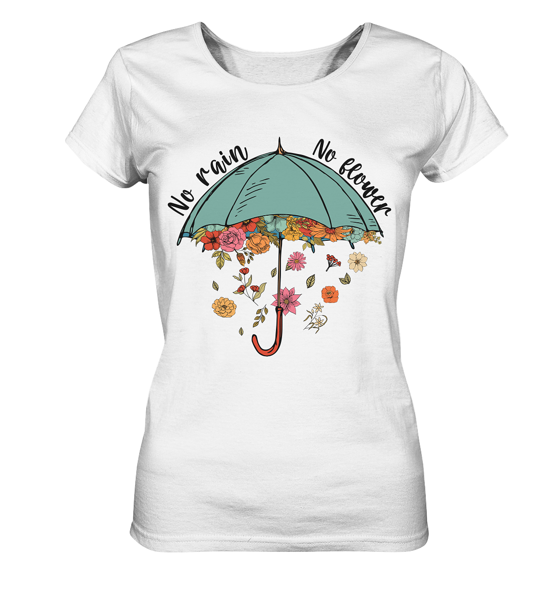 No Rain, no Flower - Ladies Organic Basic Shirt