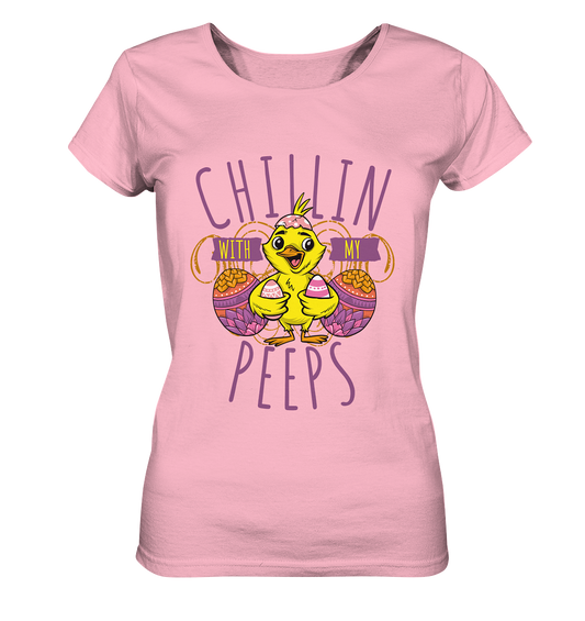 Chilin with my peeps Hühner - Ladies Organic Shirt