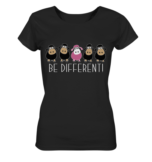 Be different! Pinkes Schaf - Ladies Organic Shirt