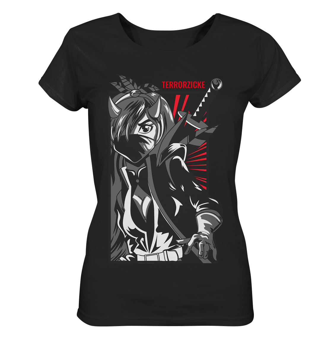 TerrorZicke Samurai Woman Anime - Ladies Organic Shirt