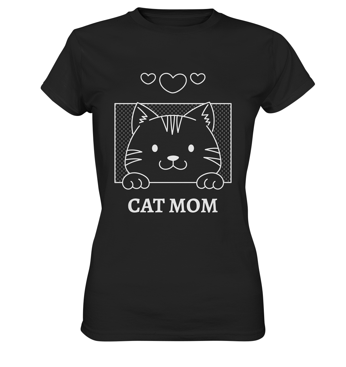 Cat Mom. Karzenmama Kitty Katze - Ladies Premium Shirt