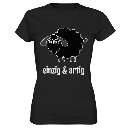 Einzig & artig. Einzigartig! Schwarzes Schaf - Ladies Premium Shirt