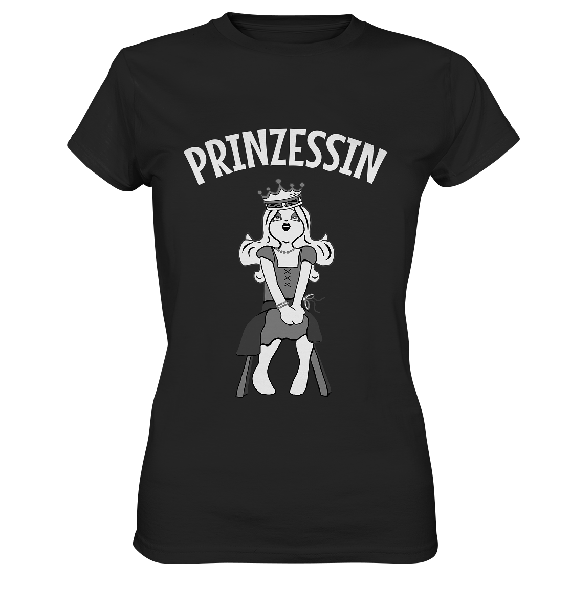 Prinzessin. Freches Mädel mit Krone - Ladies Premium Shirt