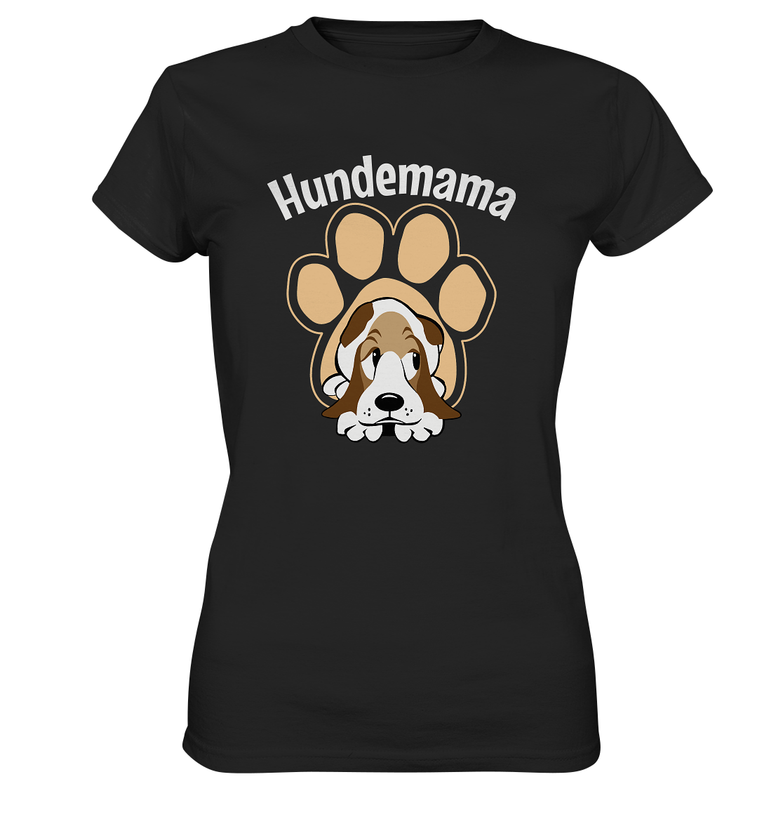 Hundemama. Hunde Pfote - Ladies Premium Shirt