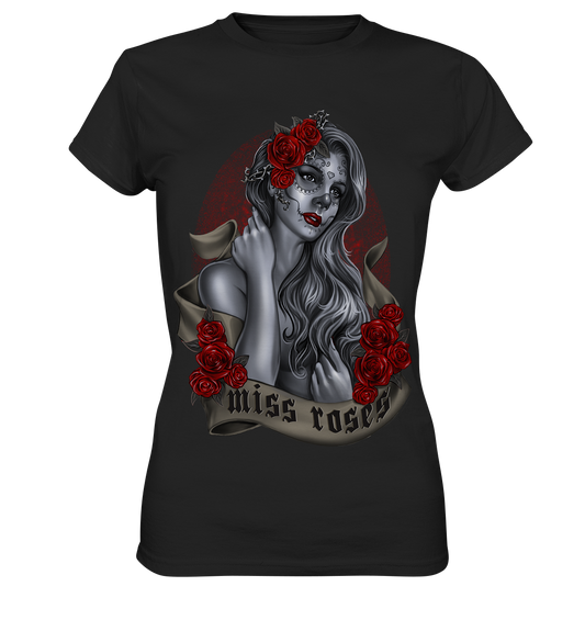 Miss Roses. Gothic Tattoo - Ladies Premium Shirt