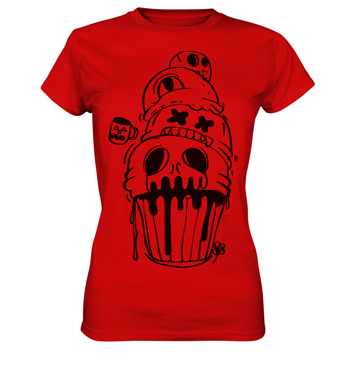 Cupcake Skulls Gothic - Ladies Premium Shirt