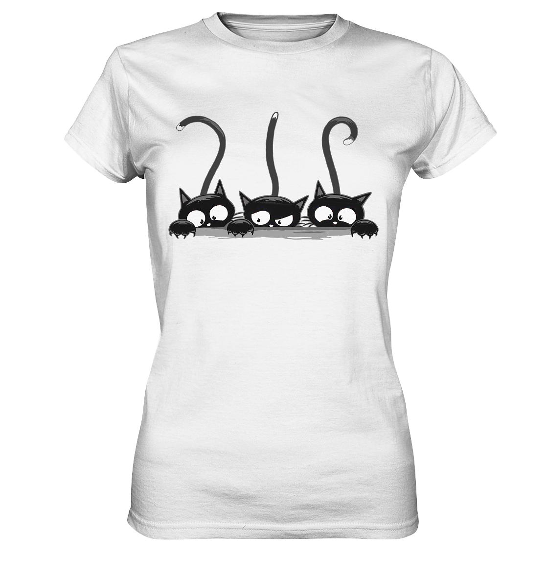 Drei süße schwarze Katzen - Ladies Premium Shirt